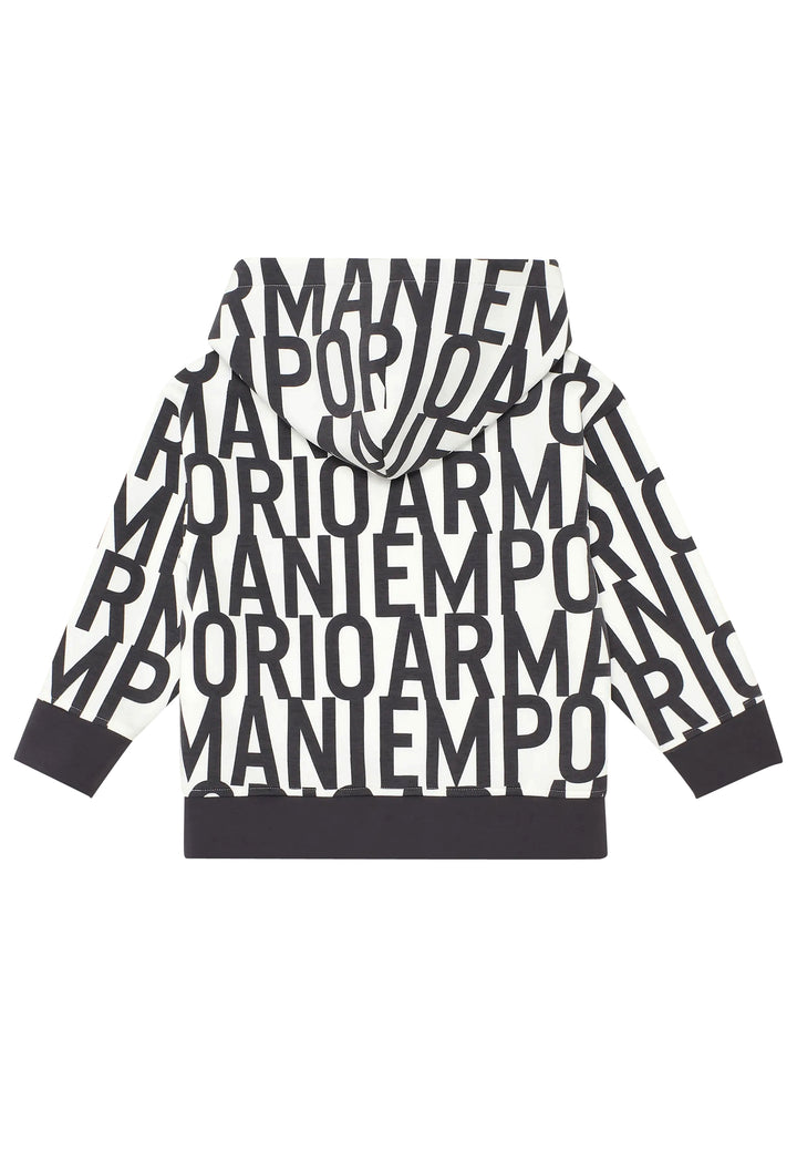 ViaMonte Shop | Emporio Armani baby boy felpa bianca in misto cotone con stampa logo