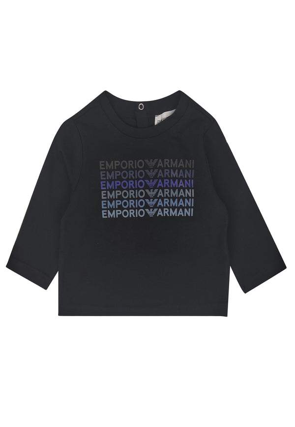 ViaMonte Shop | Emporio Armani baby boy t-shirt blu in jersey di cotone