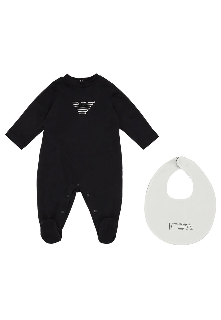 ViaMonte Shop | Emporio Armani set baby boy blu navy in cotone con logo