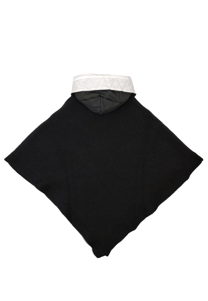 ViaMonte Shop | Fay bambina poncho nero lurex in misto cashmere