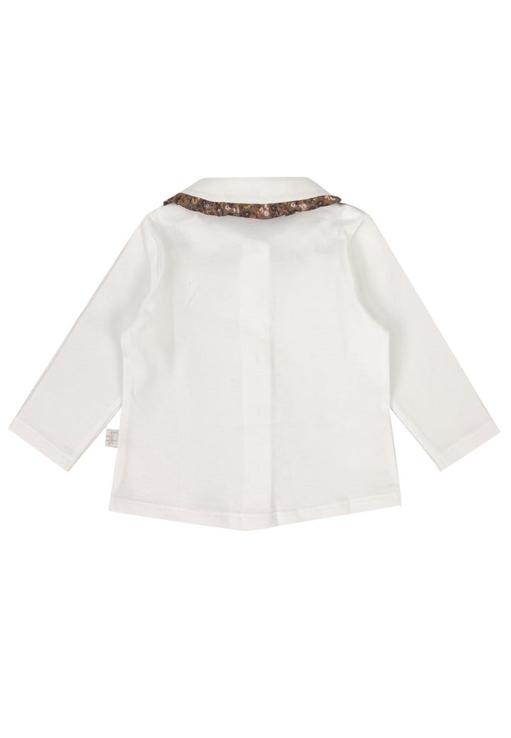ViaMonte Shop | Il Gufo camicia baby girl panna in jersey di cotone
