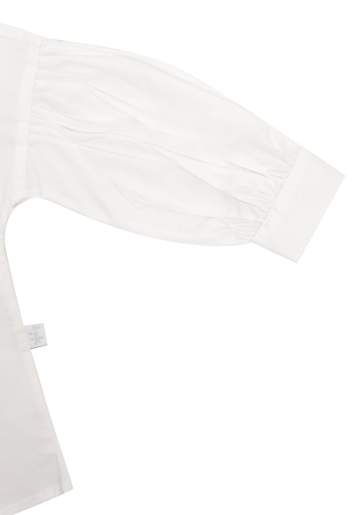 ViaMonte Shop | Il Gufo bambina camicia bianca in popeline di cotone