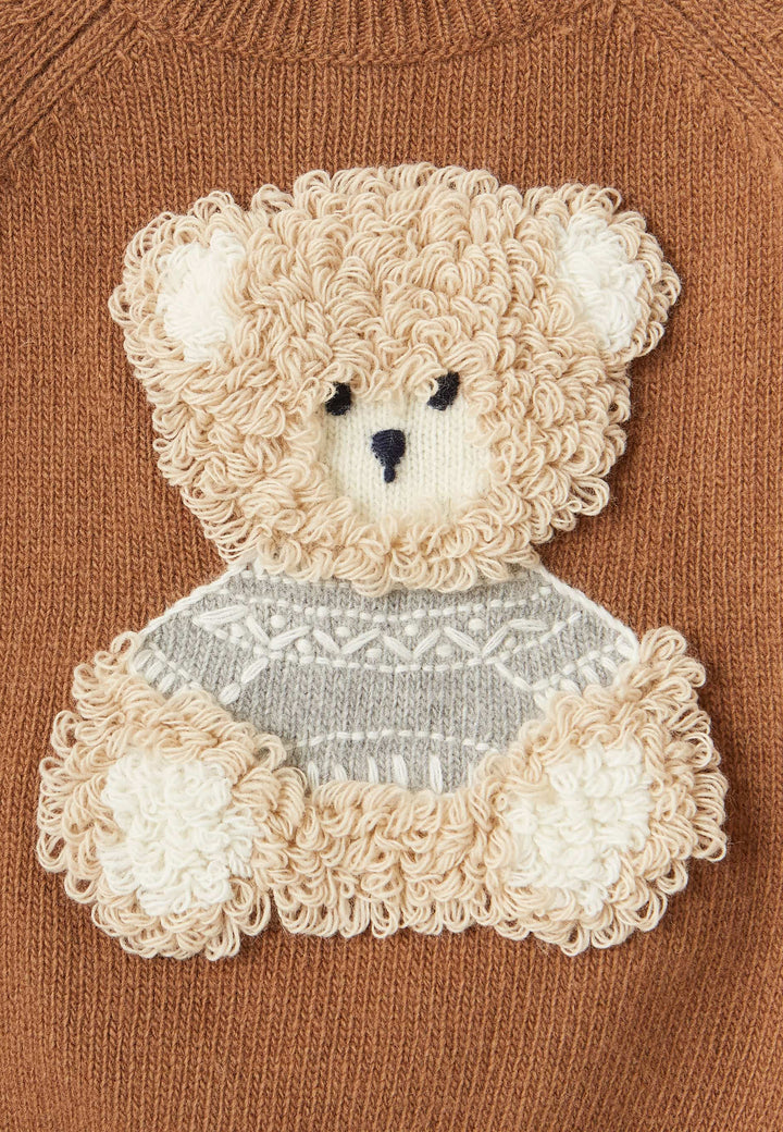 ViaMonte Shop | Il Gufo maglia baby boy caramello in pura lana