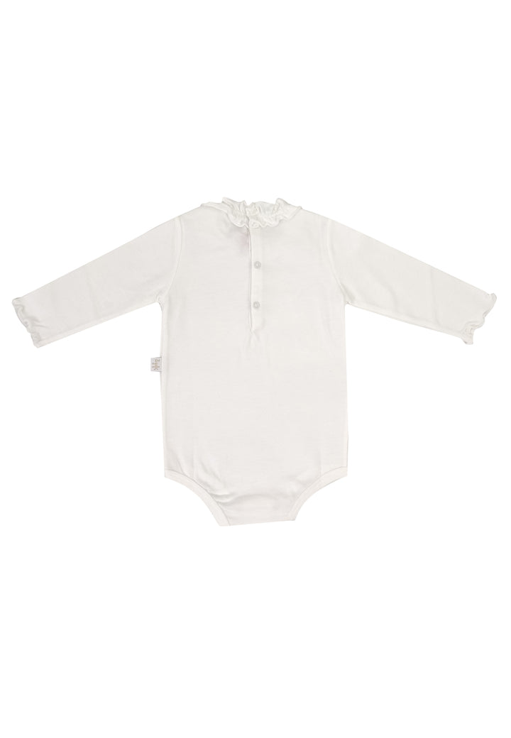 ViaMonte Shop | Il Gufo baby girl body latte in jersey di cotone