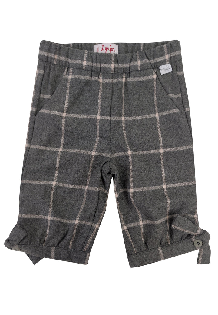 ViaMonte Shop | Il Gufo baby girl pantalone capri in tecnowool check