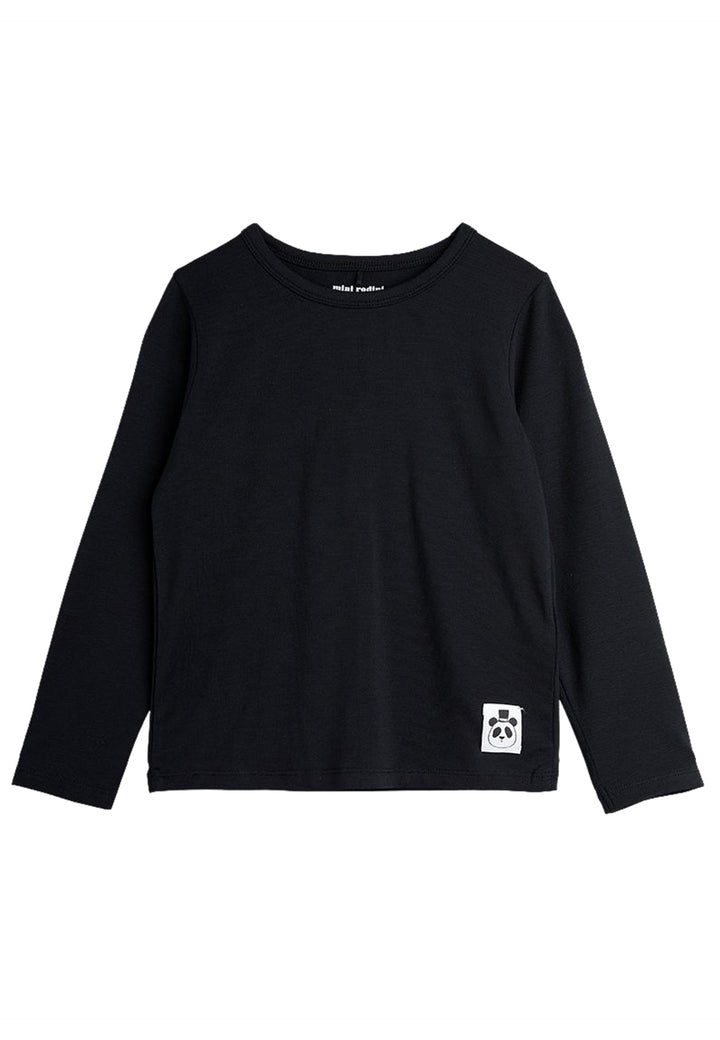 ViaMonte Shop | Mini Rodini bambino t-shirt basic nera in lyocell sostenibile