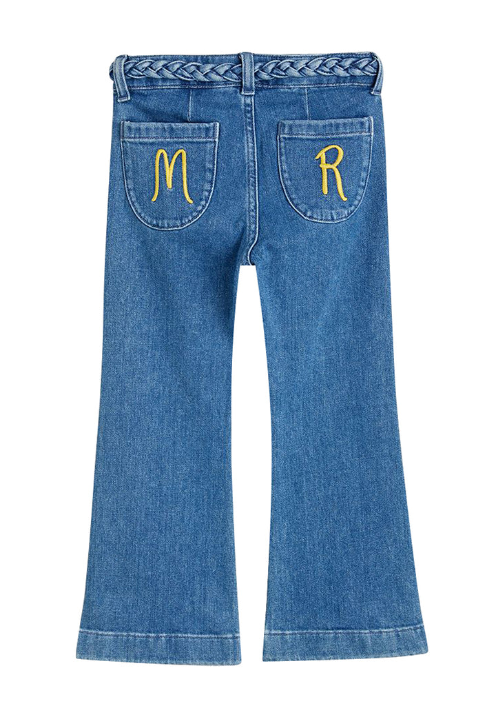 ViaMonte Shop | Mini Rodini bambina jeans svasato Frisco blu in cotone biologico