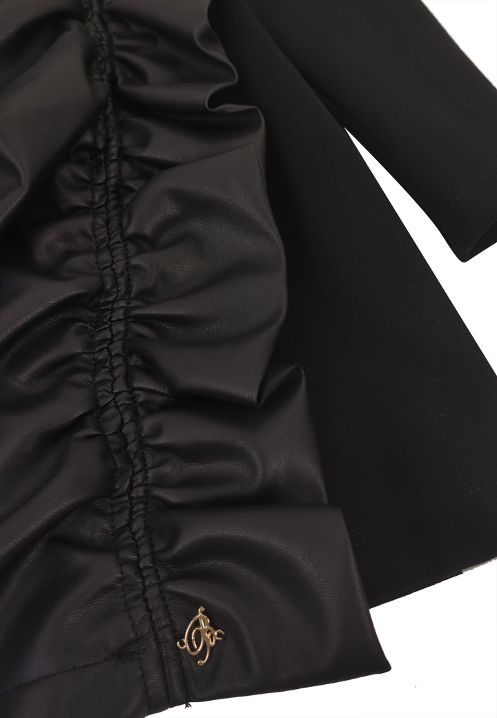 ViaMonte Shop | Miss Blumarine bambina abito nero in similpelle
