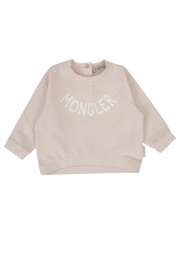 ViaMonte Shop | Moncler Enfant felpa baby girl rosa in cotone
