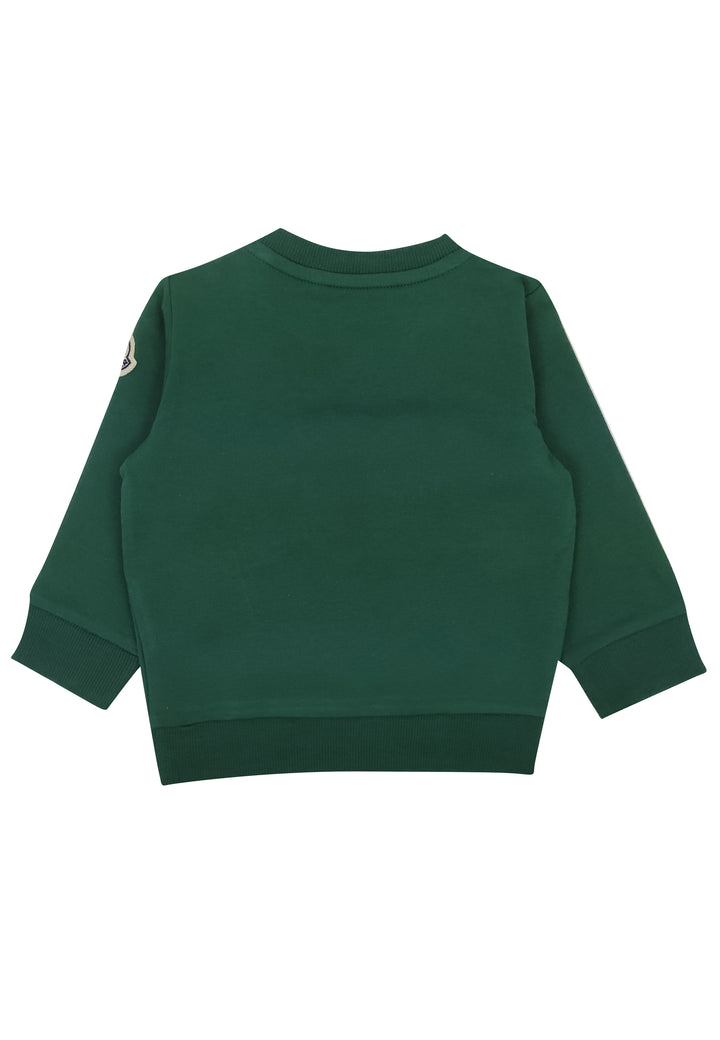 ViaMonte Shop | Moncler Enfant felpa baby boy verde in cotone
