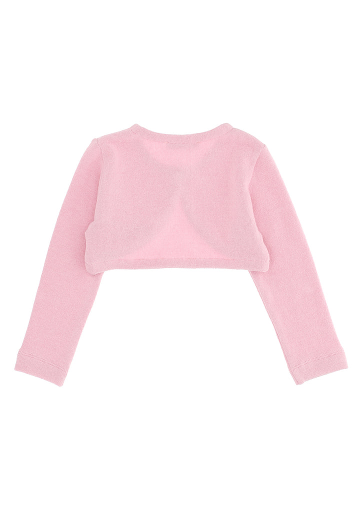 ViaMonte Shop | Monnalisa cardigan bambina rosa cipria in misto cotone