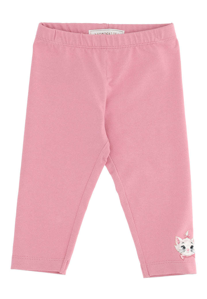ViaMonte Shop | Monnalisa baby girl leggings in jersey di cotone rosa cipria