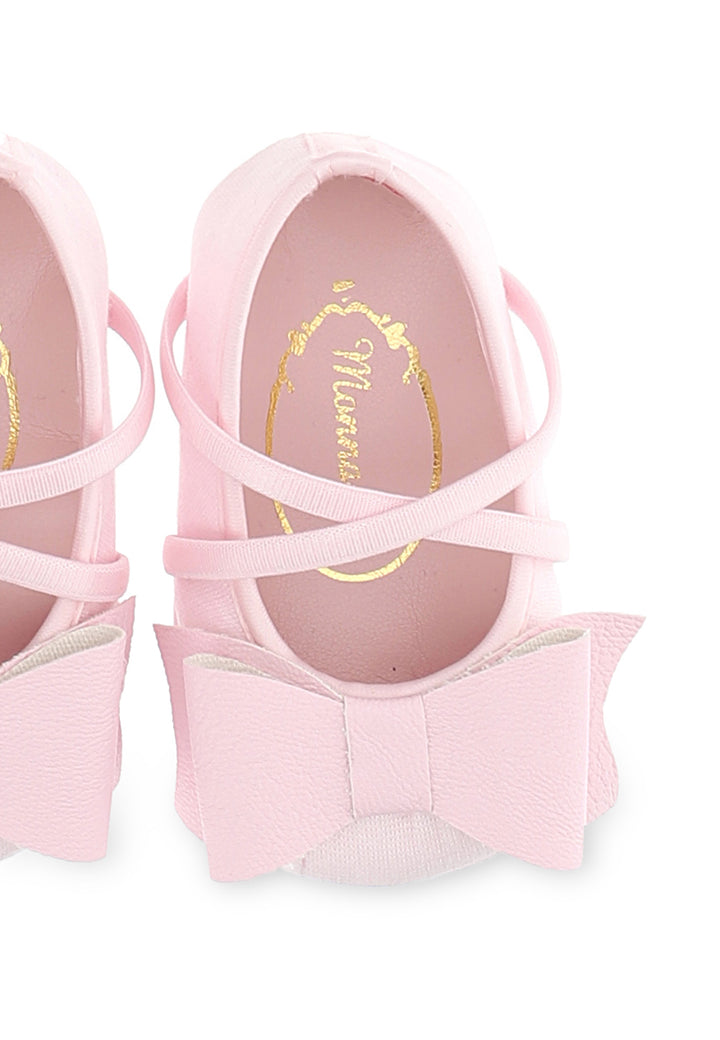 ViaMonte Shop | Monnalisa baby girl set fascia e scarpe rosa in jersey punto Milano
