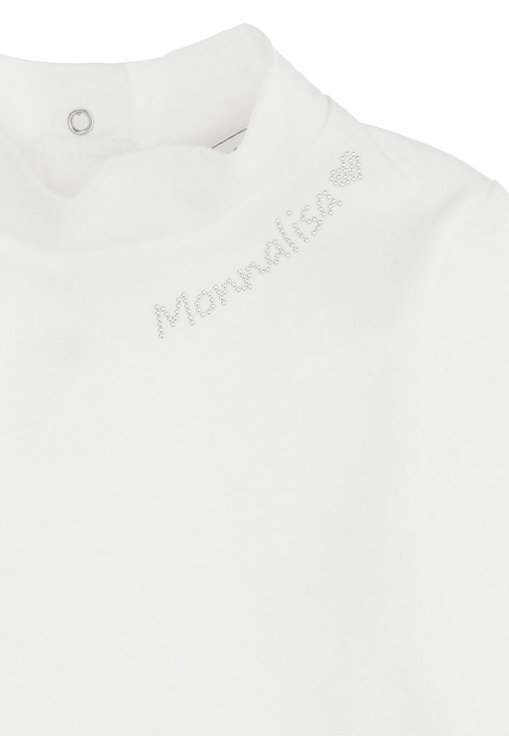 ViaMonte Shop | Monnalisa lupetto baby girl panna in jersey di cotone