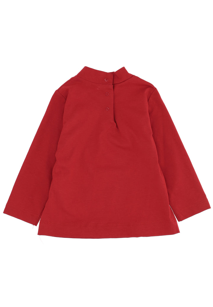 ViaMonte Shop | Monnalisa lupetto baby girl rosso in jersey di cotone