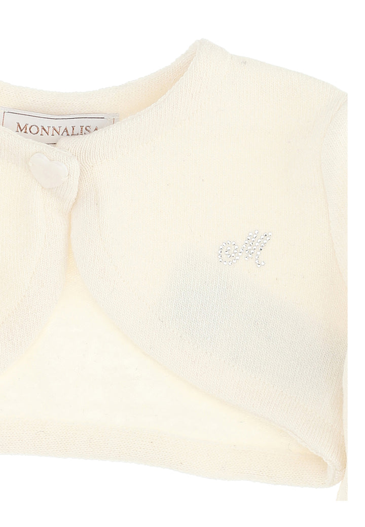 ViaMonte Shop | Monnalisa cardigan baby girl ecru' in misto cotone