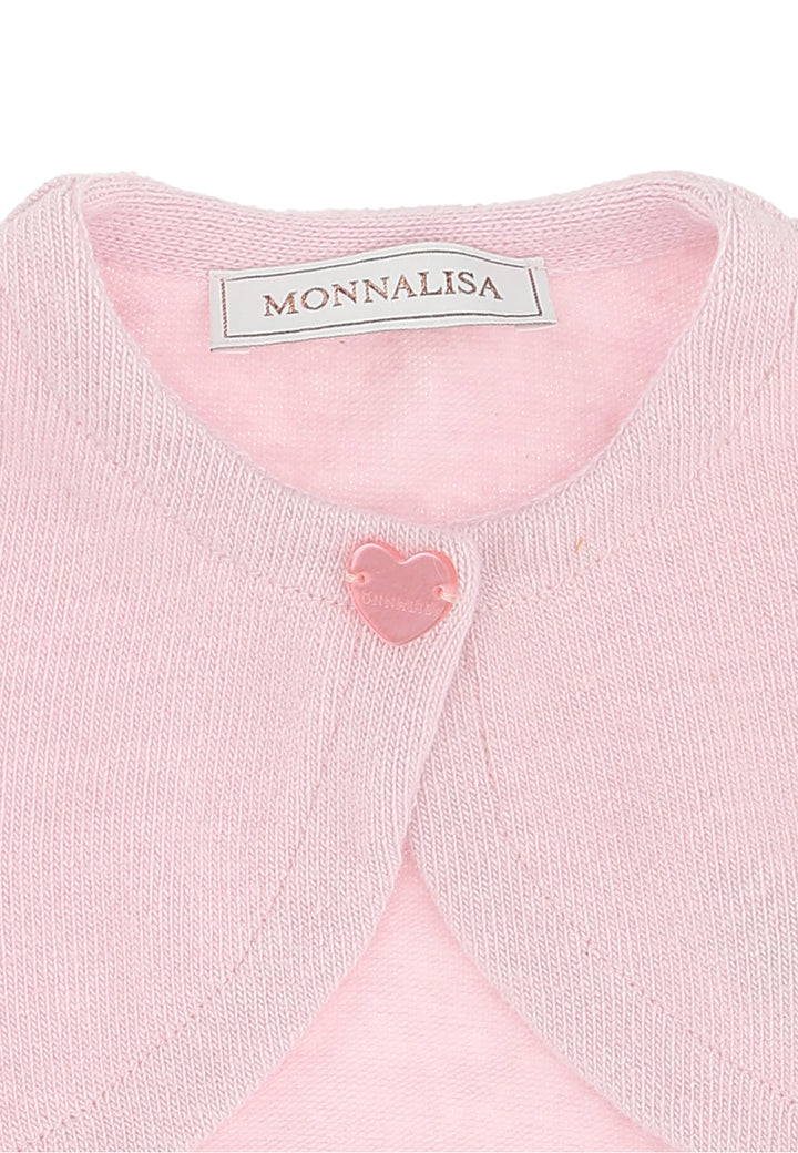 ViaMonte Shop | Monnalisa cardigan baby girl rosa antico in misto cotone