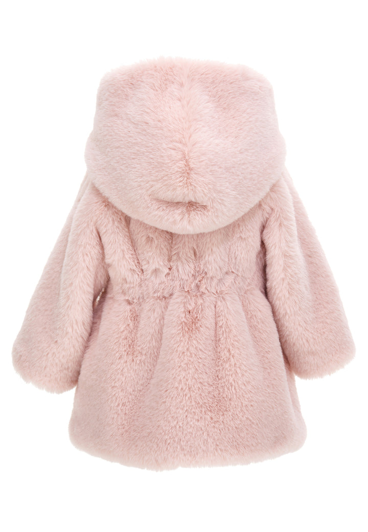 ViaMonte Shop | Monnalisa cappotto baby girl in pelliccia sintetica rosa chiaro