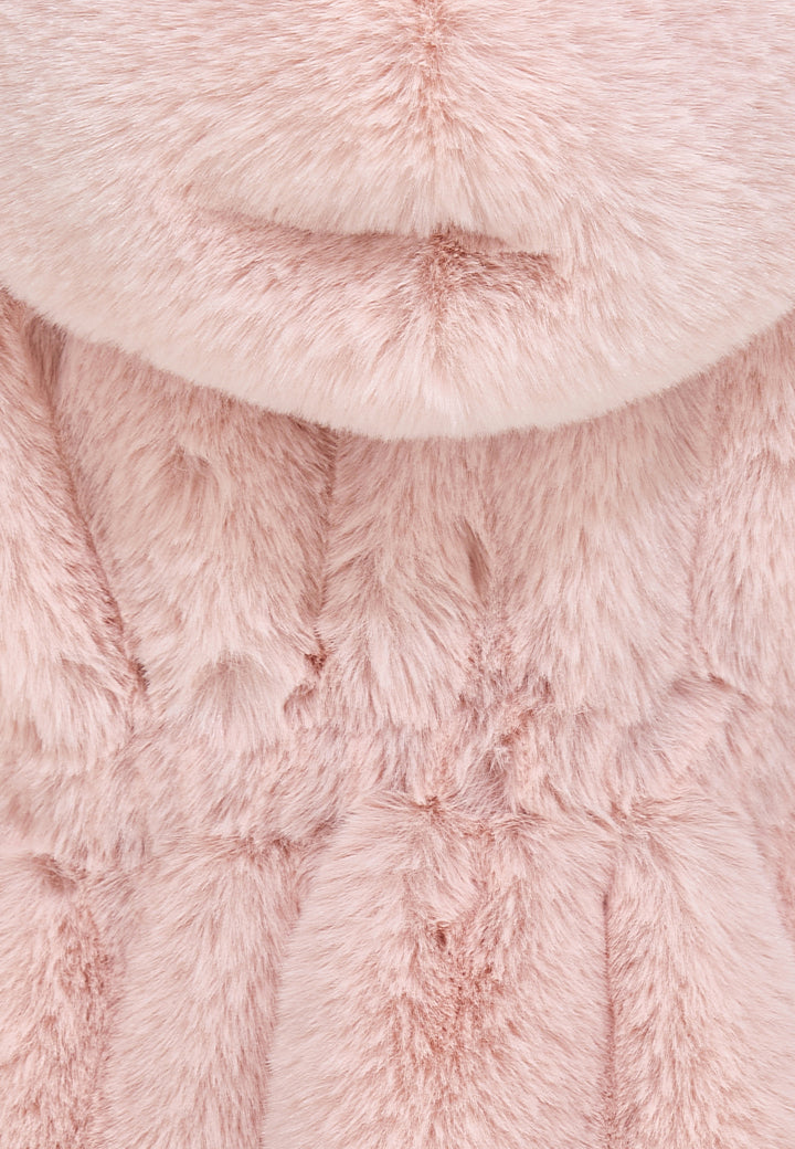 ViaMonte Shop | Monnalisa cappotto baby girl in pelliccia sintetica rosa chiaro