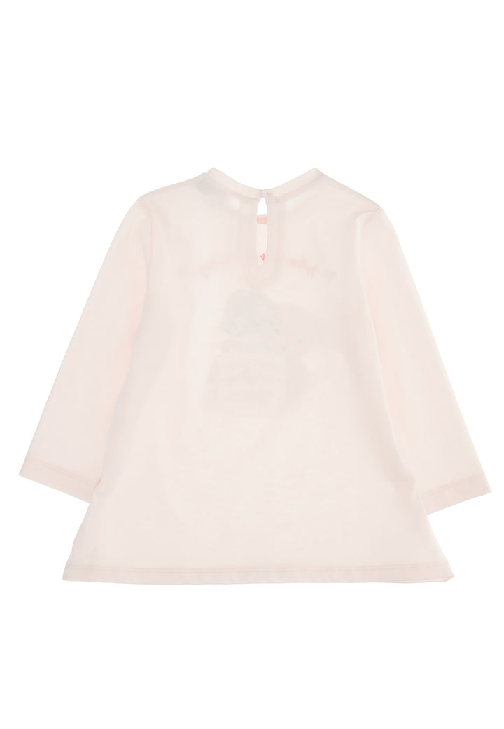 ViaMonte Shop | Monnalisa baby girl t-shirt rosa antico in jersey di cotone