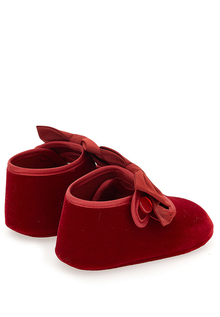 ViaMonte Shop | Monnalisa baby girl scarpe culla rubino in velluto