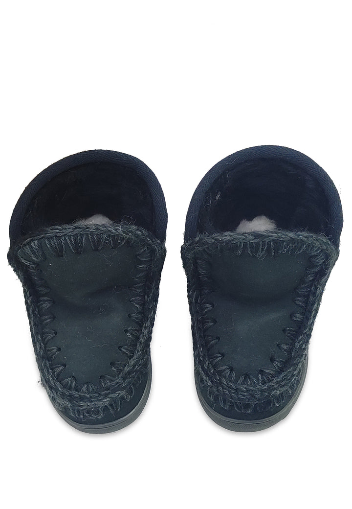 ViaMonte Shop | Mou kid eskimo sneaker bambina black in pelle scamosciata
