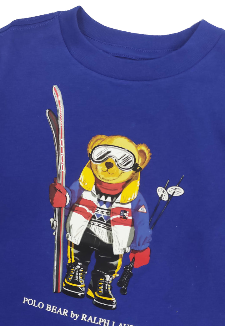 ViaMonte Shop | Ralph Lauren t-shirt bambino Polo bear bluette in cotone