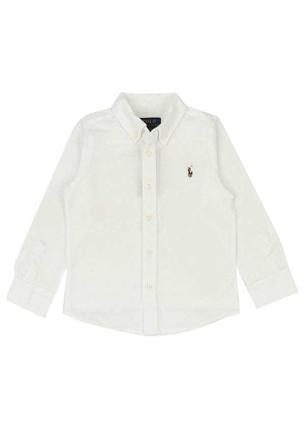 ViaMonte Shop | Ralph Lauren teen camicia button down bianca in piquet di cotone