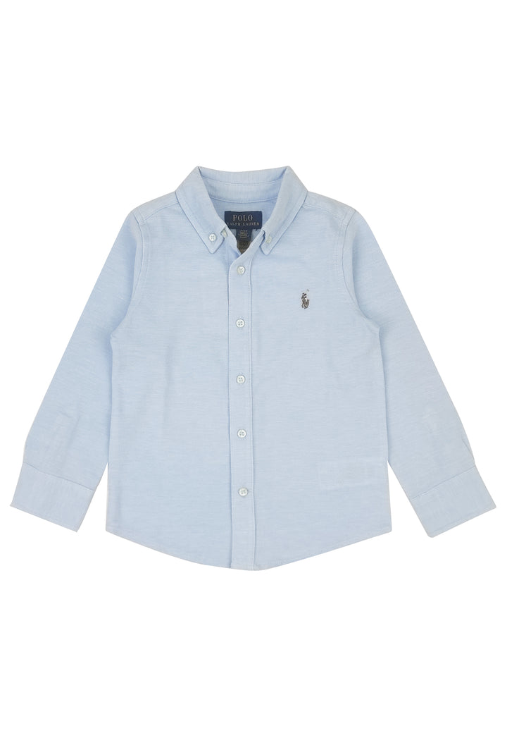 ViaMonte Shop | Ralph Lauren teen camicia button down azzurra in piquet di cotone