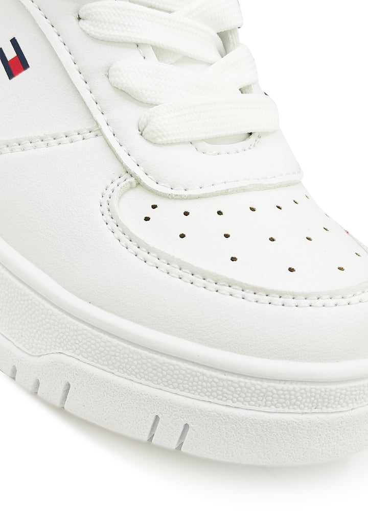 ViaMonte Shop | Tommy Hilfiger teen sneakers alta bianca in similpelle