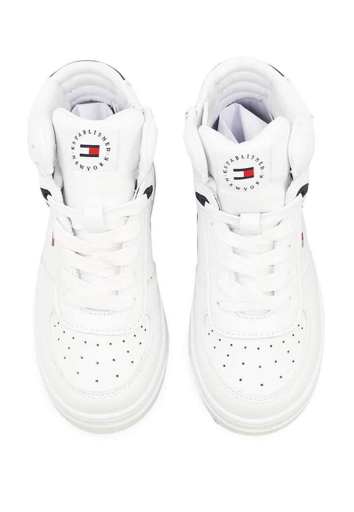 ViaMonte Shop | Tommy Hilfiger teen sneakers alta bianca in similpelle