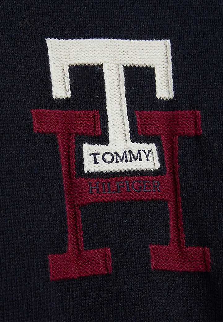 ViaMonte Shop | Tommy Hilfiger teen maglia blu in misto lana