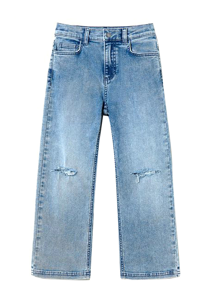 ViaMonte Shop | Twin Set bambina jeans blu chiaro in cotone