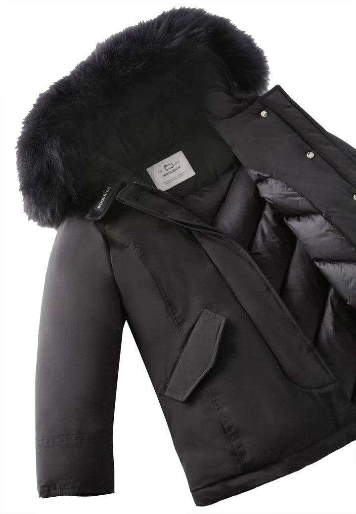 ViaMonte Shop | Woolrich kids giacca teen Luxury Arctic Cashmere Parka in tessuto idrorepellente black