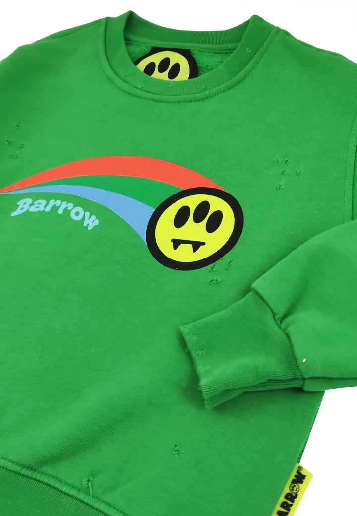 ViaMonte Shop | Barrow felpa verde bambino in cotone