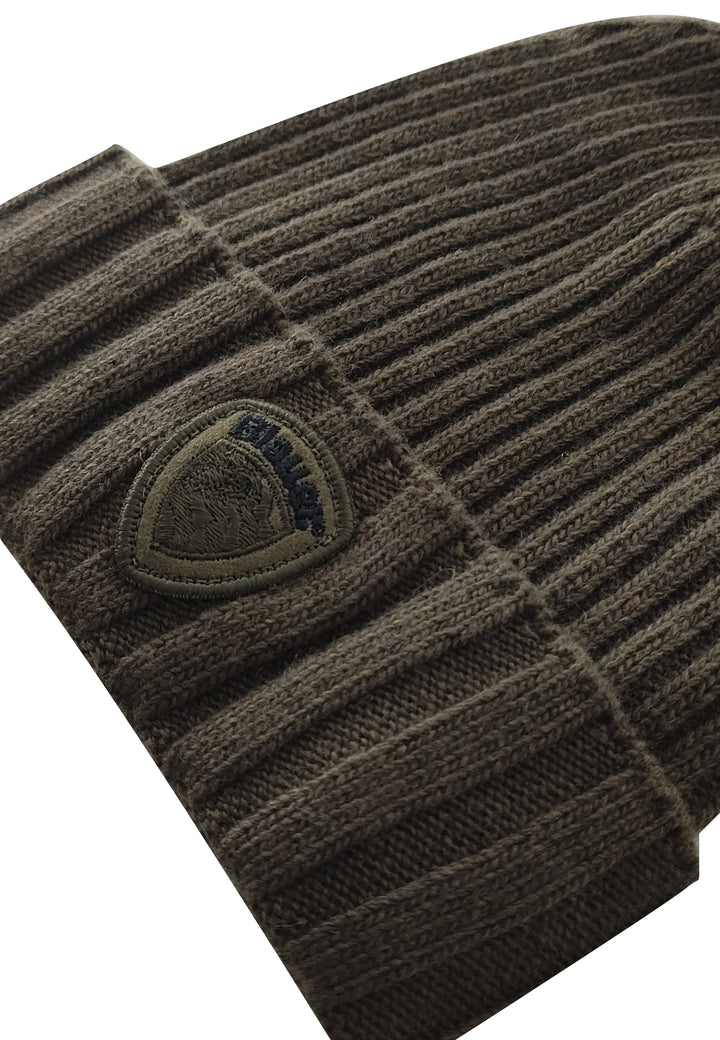 ViaMonte Shop | Blauer cappello verde bambino in misto lana