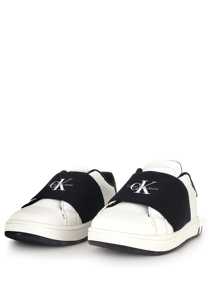ViaMonte Shop | Calvin Klein Jeans sneakers bianca bambino in simil pelle