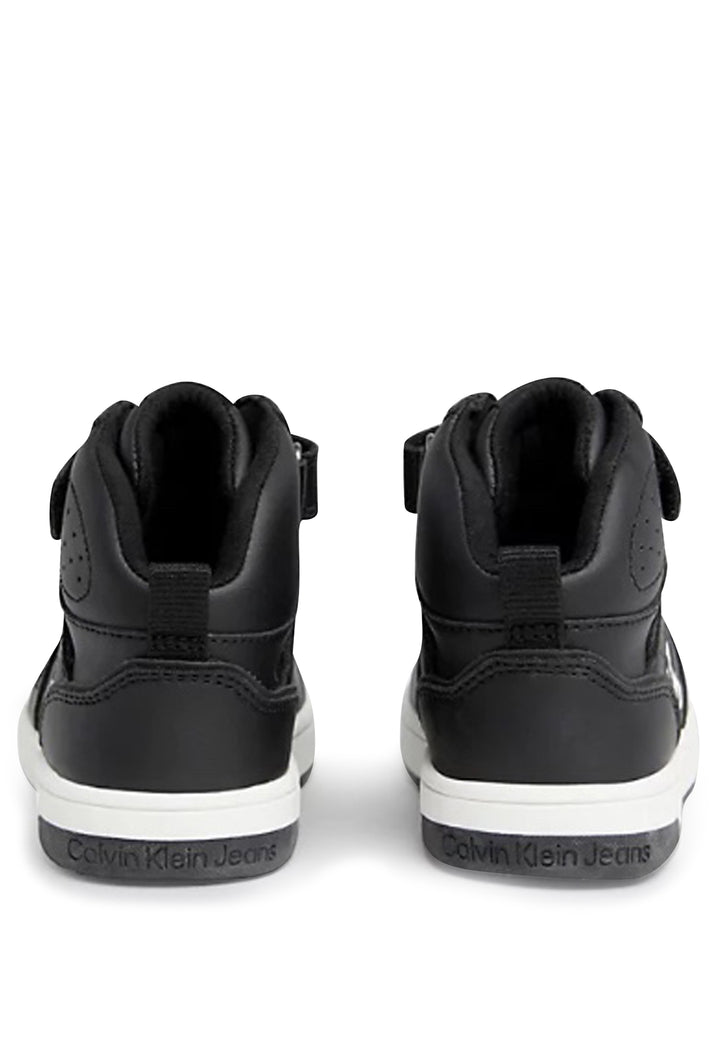 ViaMonte Shop | Calvin Klein Jeans sneakers alta nera bambino in pelle