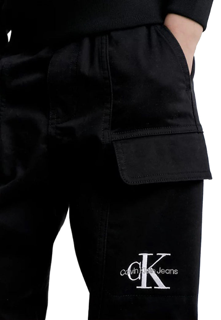 Calvin Klein Jeans pantalone nero bambino in cotone