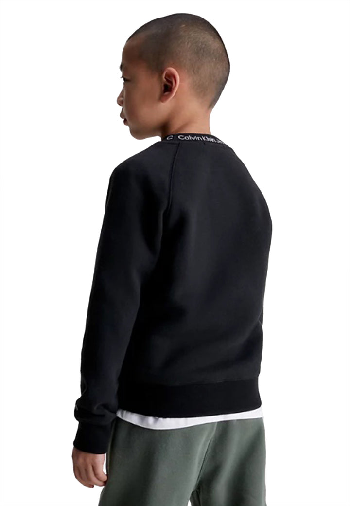 ViaMonte Shop | Calvin Klein Jeans felpa nera bambino in cotone
