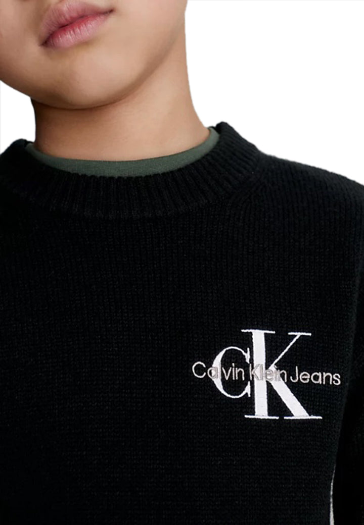 ViaMonte Shop | Calvin Klein Jeans maglia nera bambino in cotone