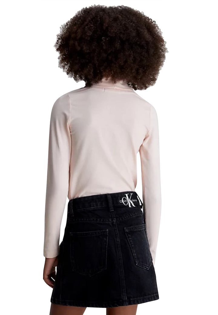 ViaMonte Shop | Calvin Klein Jeans maglia lupetto rosa bambina in cotone