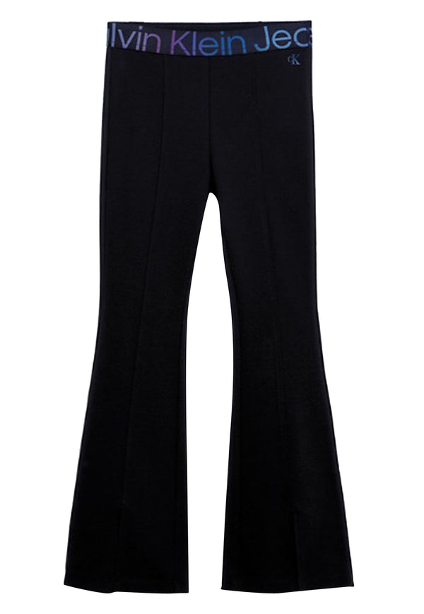 ViaMonte Shop | Calvin Klein Jeans pantalone nero bambina in misto viscosa