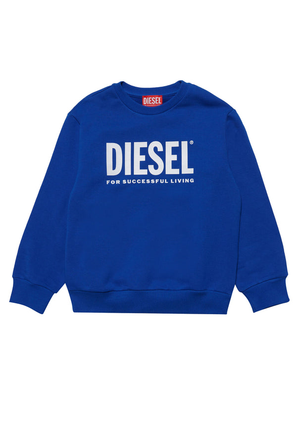 ViaMonte Shop | Diesel felpa blu bambino in cotone