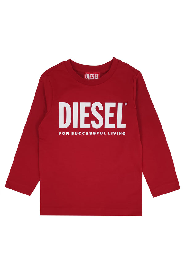 ViaMonte Shop | Diesel Kid t-shirt rossa bambino in cotone