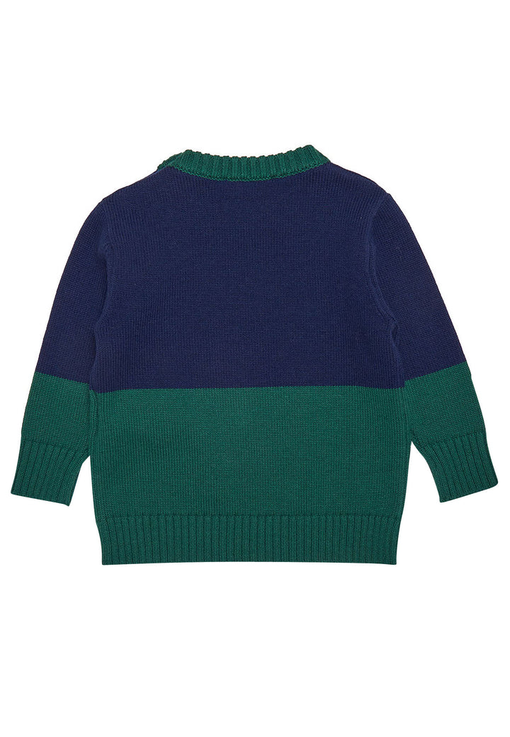 ViaMonte Shop | Diesel maglia blu/verde neonato in misto lana