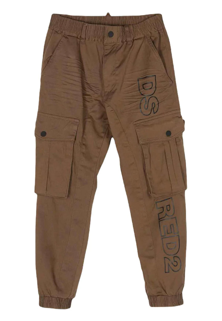 ViaMonte Shop | Dsquared2 pantalone marrone bambino in cotone