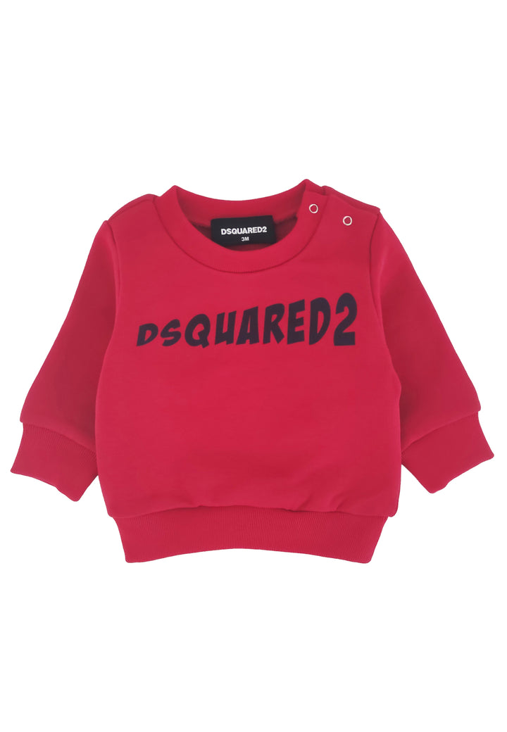 ViaMonte Shop | Dsquared2 felpa rossa neonato in cotone