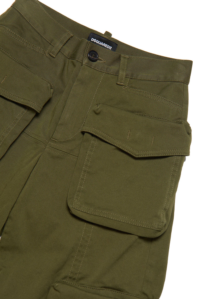 ViaMonte Shop | Dsquared2 pantalone verde bambina in cotone