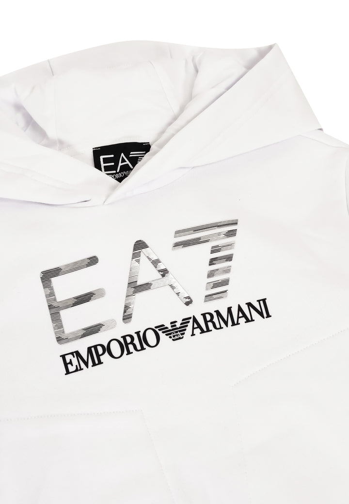 ViaMonte Shop | EA7 Emporio Armani felpa bianca bambino in cotone
